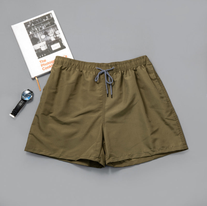 Wholesale Solid Color Men's Board Shorts Polyester Swimwear